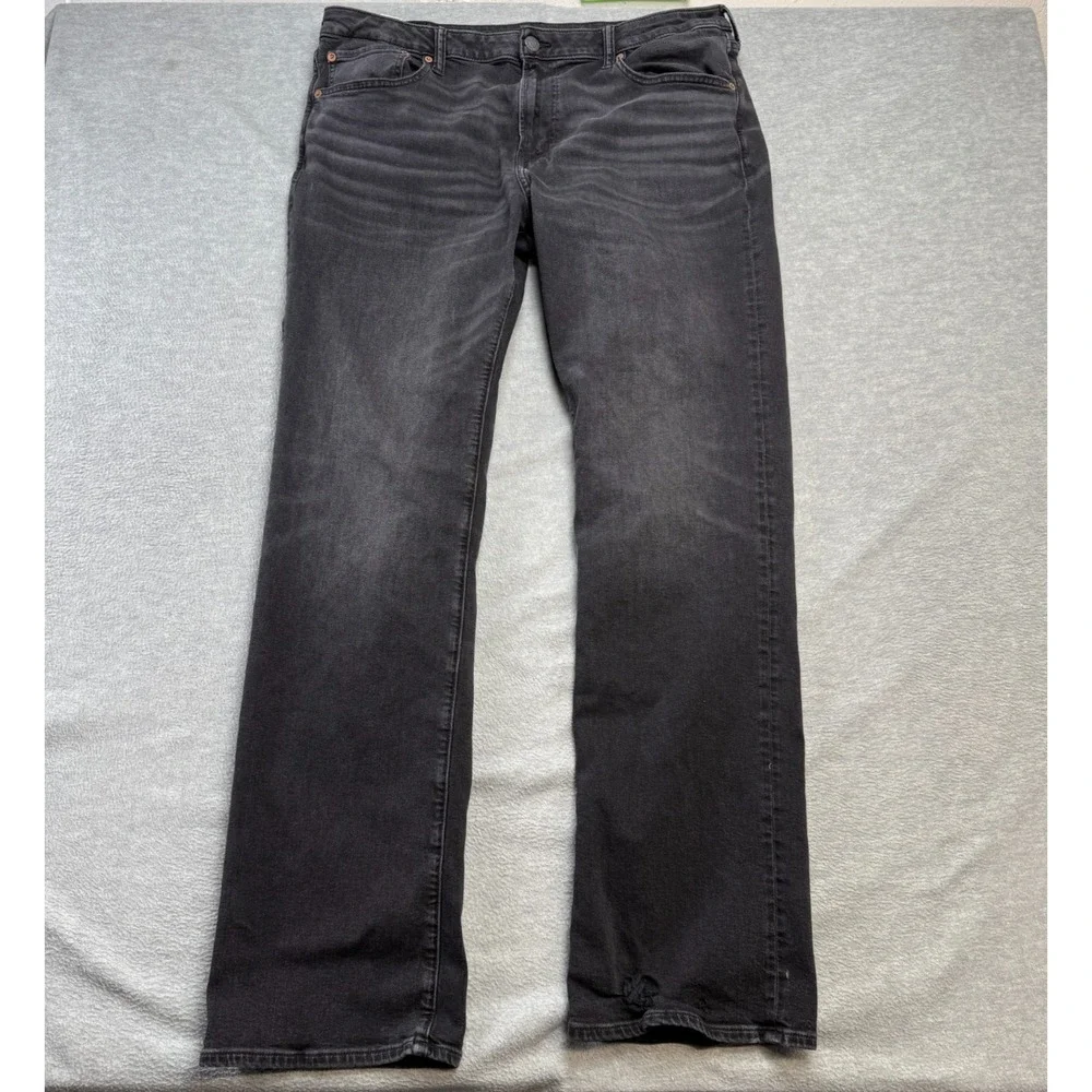 American Eagle Jeans‎ Mens 36x36 (37x34) Black Original Bootcut Airflex+ Stretch